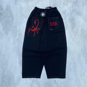 NOTBADCLUB Celana Panjang Baggy Pants Denim Unisex Spesial Series Hitam Size S M L XL Bahan Jeans Tebal Kokoh Halus Tidak Kasar