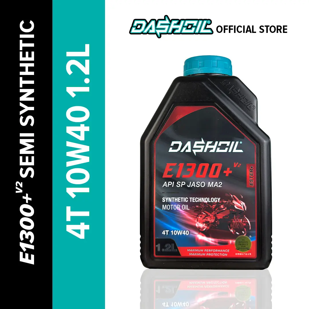 DashOil 4T Ester+ Semi Sintetik 10W40 API SN JASO MA2 1.2 LITER E1300+