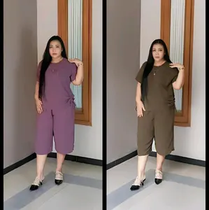 Paket Hemat Isi 2 pcs /Az Serut/Setelan 7/8 JUMBO LD 130 CM Cringkel Airflow