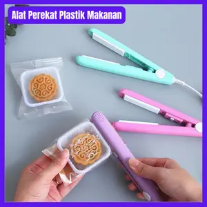 Sweety Store Indonesia-Mesin Alat Perekat Plastik Makanan Pembungkus Serba Guna / TAFFWARE Aiboduo Mini Hand Heat Sealer Plastik /Penyegel Panas Makanan Penyegel Vakum Kemasan plastik Portable Sealing Machine 20W-COD