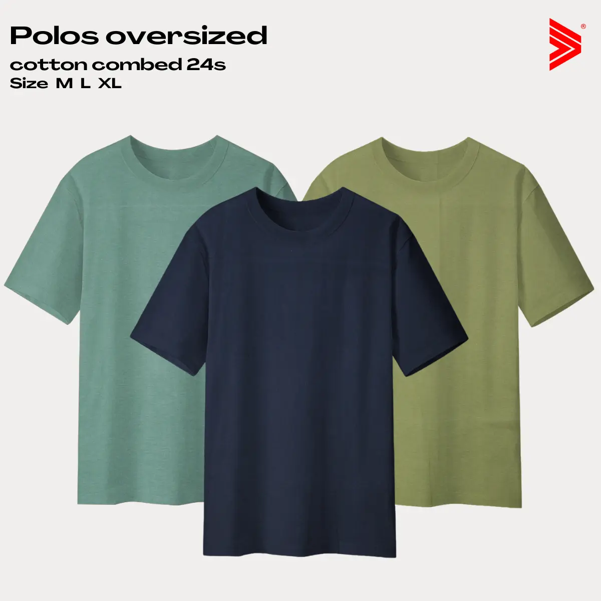 Tiagan99 Kaos Polos Oversize Cotton Combed 24s Unisex Pria Wanita All Colours