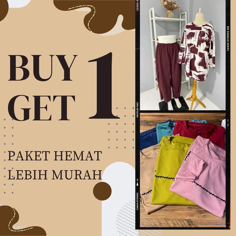 Mode Syantik | DAPAT 2 SETELAN JUMBO BAHAN VOXY MOTIF BERCAK DAN SPRING [BISA COD] 0