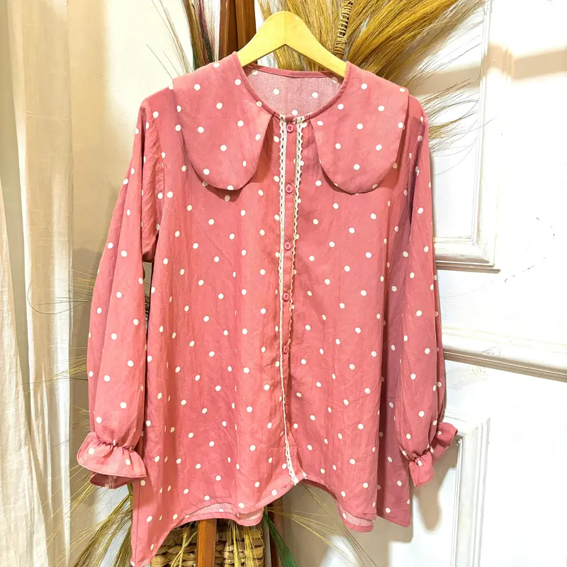 BLOUSE DEWASA | Awana Aluna Top | Atasan Baju Ibu Tangan Panjang 2