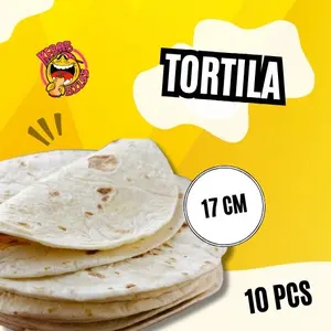 Tortilla PREMIUM 17 cm isi 10 lembar tortila kulit kebab bungkus kebab bahan kebab halal daging kebab tacos nachos roti canai maryam libanes halal termurah