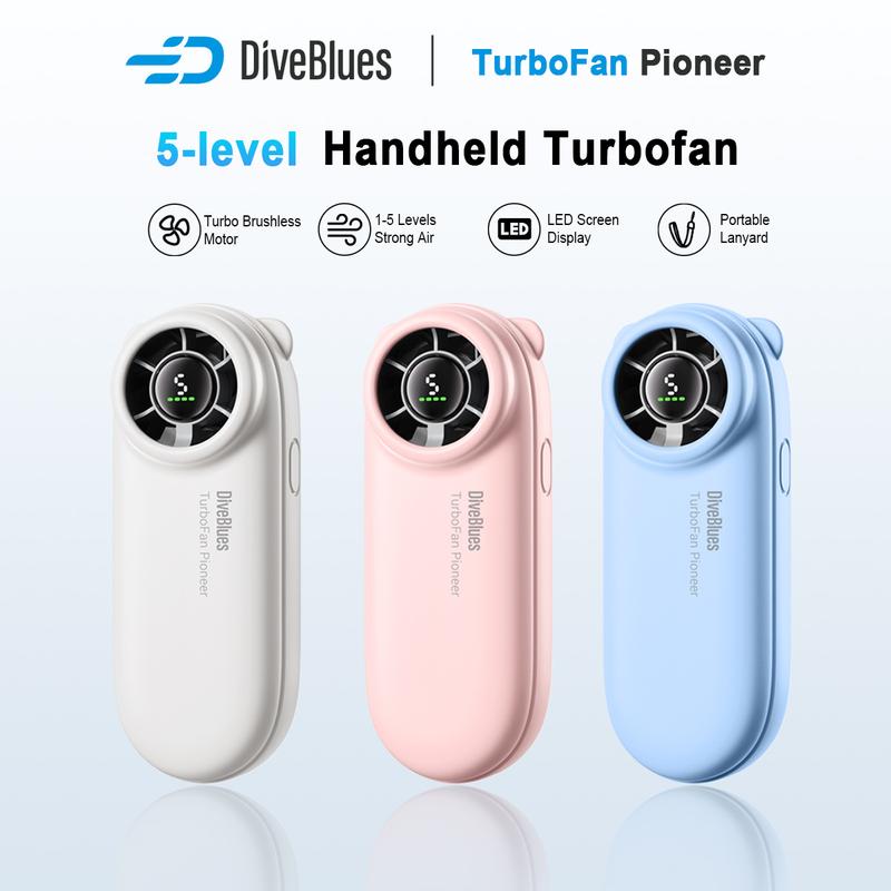 quạt làm lạnh cầm tay DiveBlues Quạt gấp 3 trong 1 180° im lặng 5cấp độ có thể điều chỉnh siêu nănglượng gió Quạt di động Màn hình LED