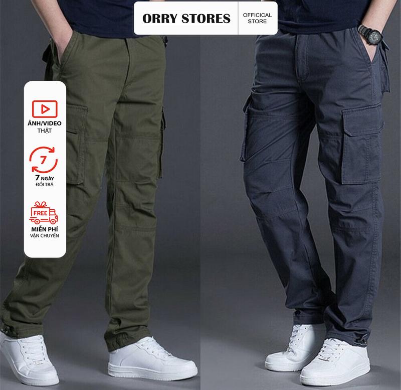 Quần dài CARGO kaki túi hộp 6 túi phong cách trẻ trung  thời trang nam cao cấp HD49 2024