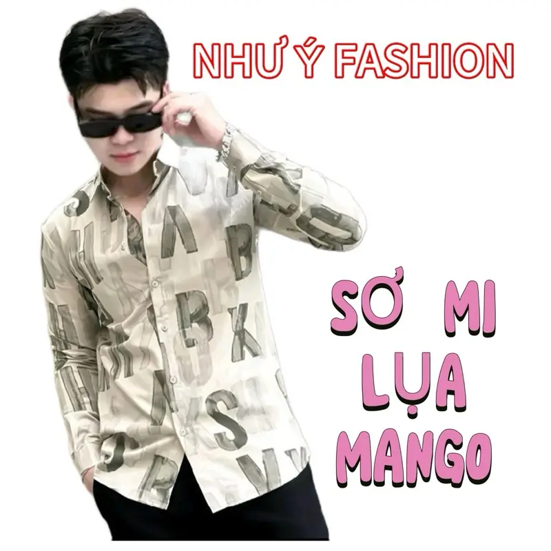 áo Sơ Mi Nam tay dài chất liệu lụa mango chống nhăn tốt chuẩn phom và không xù lông Menswear