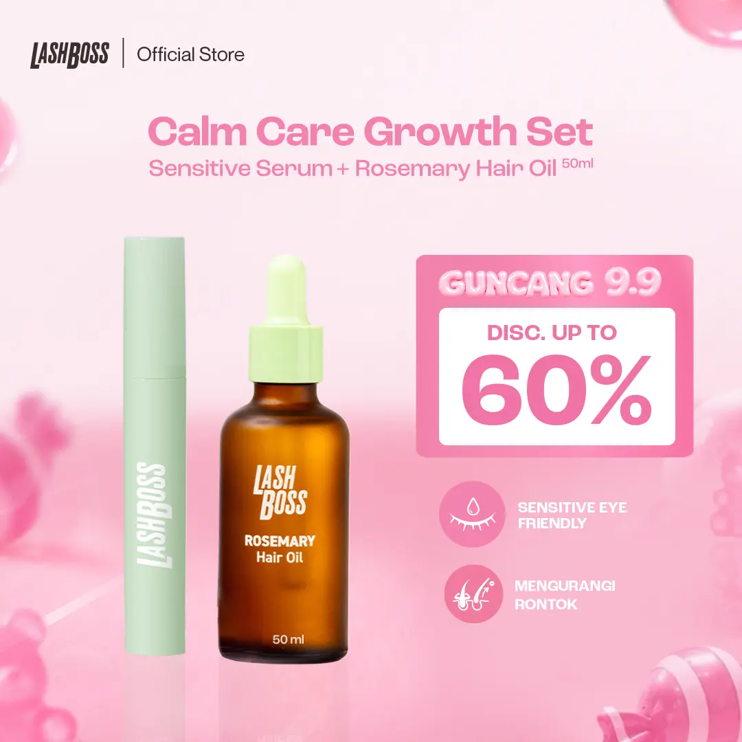 [BUNDLE SPECIAL] LashBoss Serum Bulu Mata Dan Alis  Aloe Serum + Rosemary Hair Oil