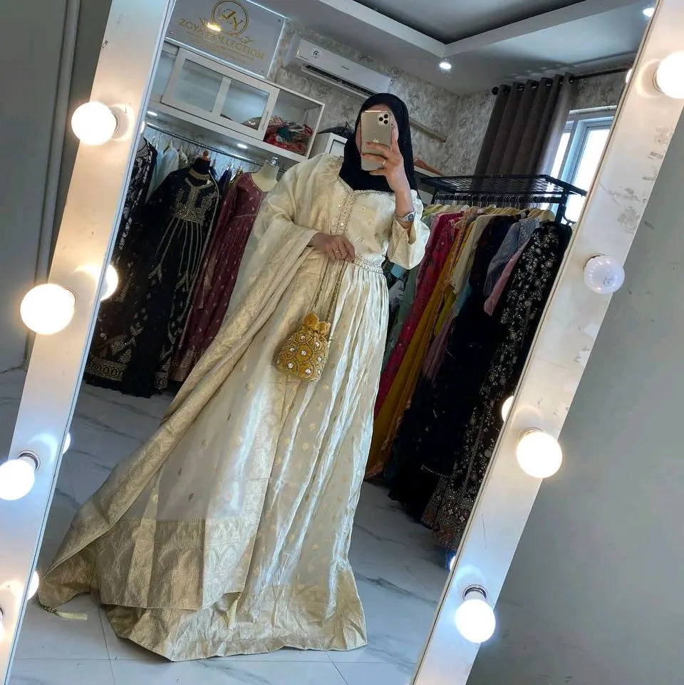 GOWN INDIA ORI SUTRA CREAM GOLD PREMIUM PREMIUM BORDIR