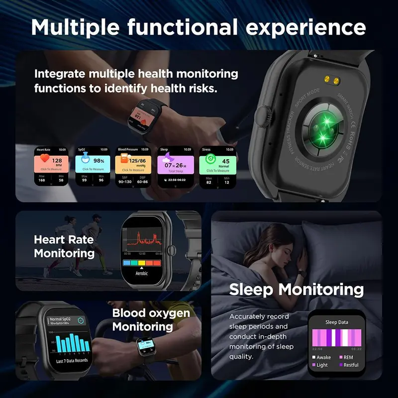 SKMEI B59 Smart Watch Model baru | Layar TFT melengkung 2,01 inci | Tahan air 1ATM | Panggilan Bluetooth | Wallpaper kustom jam tangan pintar Pemantauan kesehatan jam tangan pintar Jam tangan pria Jam tangan wanita 7