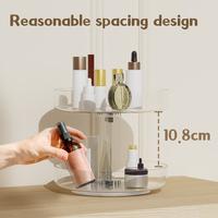 Gambar [NEW ARRIVAL] Vusign Clear Round Turn Organizer Shelf 2 Layer / Rak Meja Kosmetik Putar 2 TIngkat / Storage Makeup Shelf 2 Level Multifungsi VS1240 dari vusignhome Kab. Tangerang 4 Tokopedia