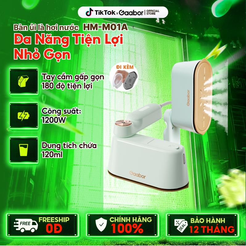 Bàn là hơi ủi hơi nước Gaabor HM-M01A 2 trong 1 cầm tay mini công suất 1200W 2 chế độ ủi nước và khô  Ủi Quần Áo Là Quần Áo cầmtay bàn ủi hơi nước loại eu máy là hơi Vietnam Loại EU Clothes Steamers frico steamer
