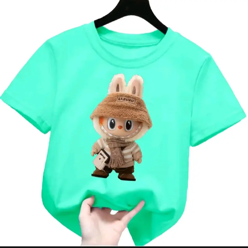 Atasan baju anak perempuan motif labuhu monster 3D 1-12 tahun lengan pendek Fashion Bunda 7
