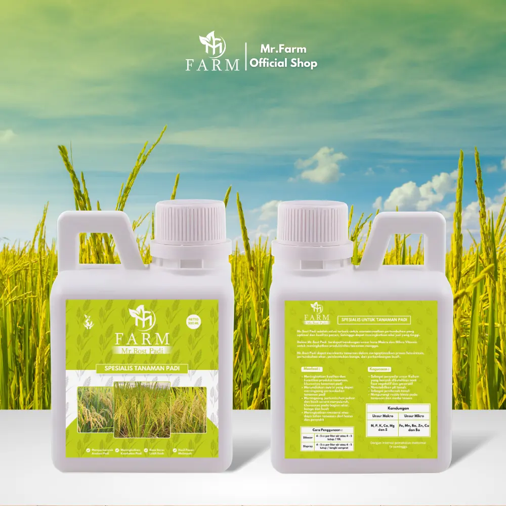 [BISA COD] Formula/ Nutrisi Tanaman Khusus Padi - Mr.Bost Padi 500ml