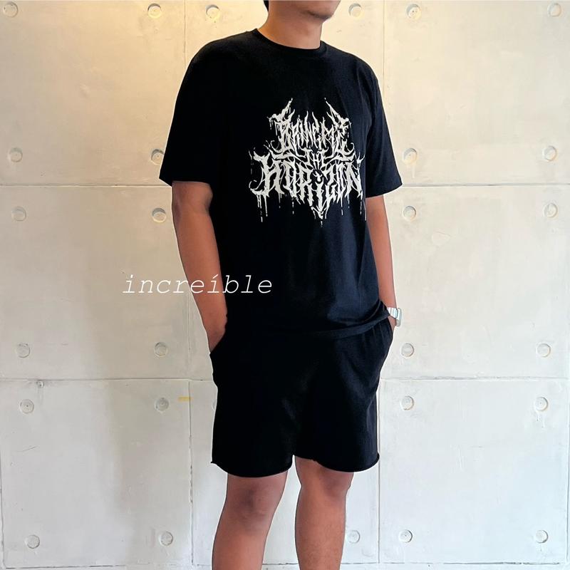 Increíble Kaos Band Bring Me To Horizon Vintage Pria dan Wanita | Baju Tshirt Skena Distro Unisex Sablon BMTH Lengan Pendek Katun Combed Hitam Lembut Reguler Fit | Atasan Oblong Cowok Motif Metal Outfits Keren 3