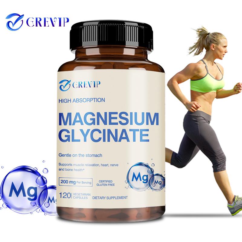 Magnesium Glycinate Health Support - Berkualitas Tinggi - Bahan Alami - Dukungan Komprehensif untuk Jantung, Otak dan Tulang - Cocok untuk Pria dan Wanita - Bebas Gluten 0