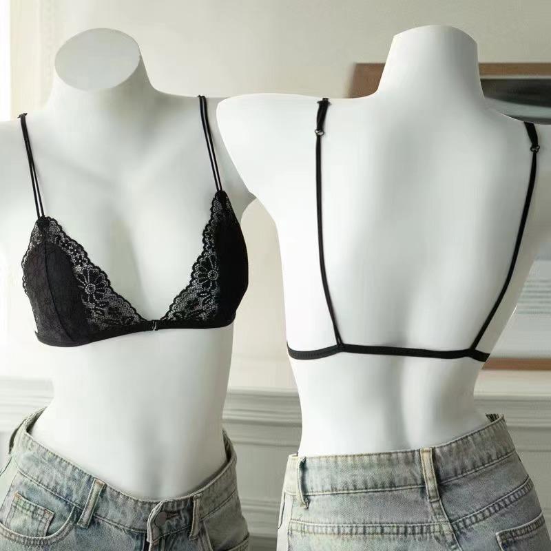 Front Closure Bra Women's Lace Underwear Wireless Backless Lingerie Ultra-thin Bralette 4 Colors 1