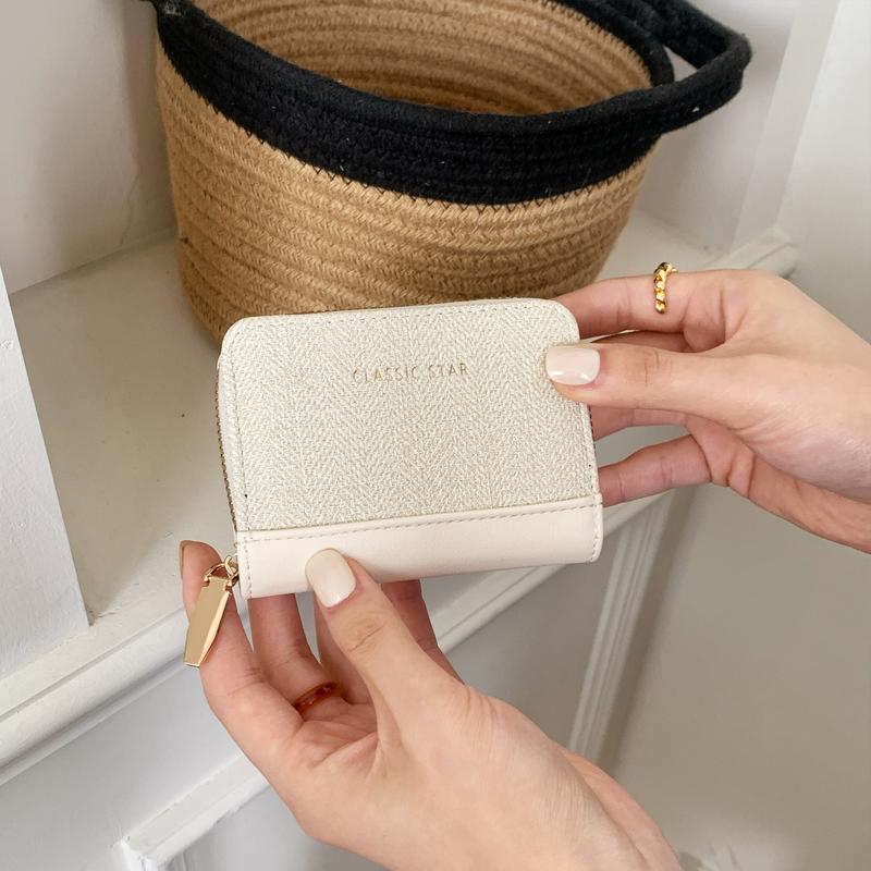 Ví nữ Fashion INS dung tích lớn, có thể gấp gọn, đựng tiền xu và thẻ, ví da PU