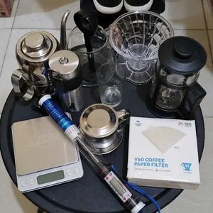 Paket Hemat Homebrewer Alat Pembuat Seduh Kopi Rumahan Full Set Manual Brew V60 Coffee Kertas Stainless Steel