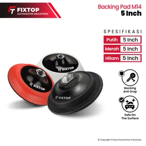 FIXTOP Backing Pad 5 Inch M14 Tatakan Busa Mesin Poles Mobil Motor Backing Plate Rotary 5"