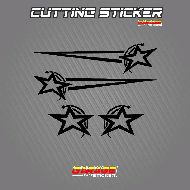 Stiker bintang isi 4 cutting sticker set universal all motor promo 6