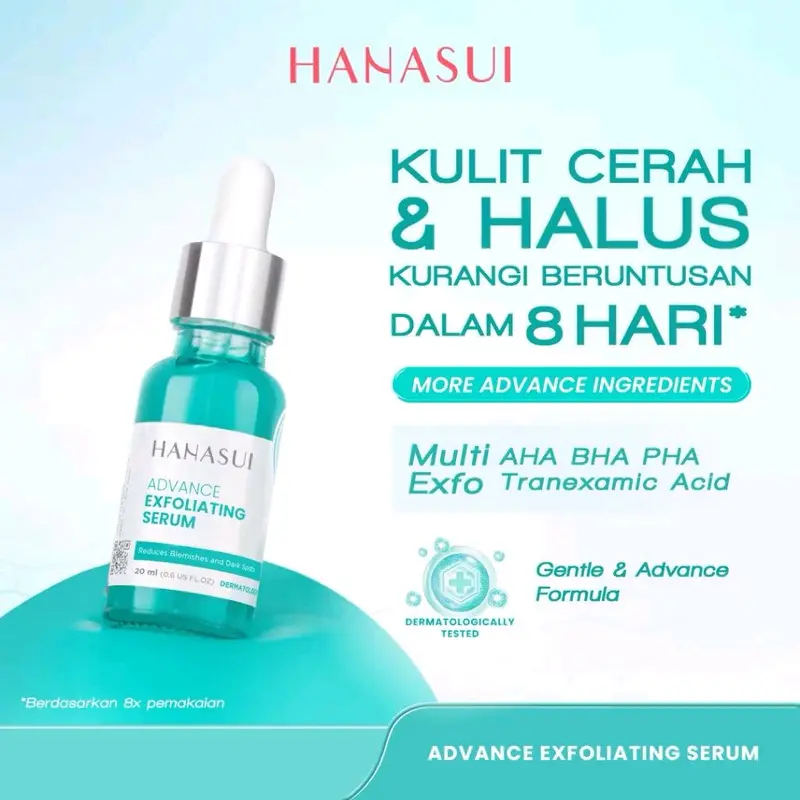 HANASUI Advance Exfoliating Serum 20 ml Memudarkan Mencerahkan Beruntusan Komedo Blackhead Vitamin Wajah 0