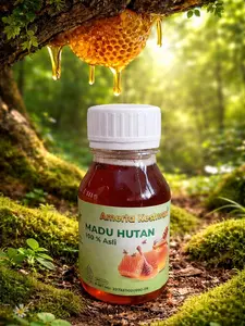 Amerta Keshwari Madu Hutan 100% Asli 350 Gram Madu Lebah Liar Asli 100% Murni Dengan Enzim Propolis Bee Pollen Dan Antioksidan Lengkap