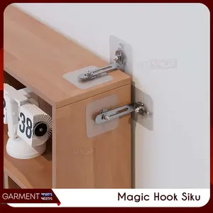 Hook Magic Perekat Furniture Baby Safe Penyangga Rak Laci Lemari Anti Slip Kuat