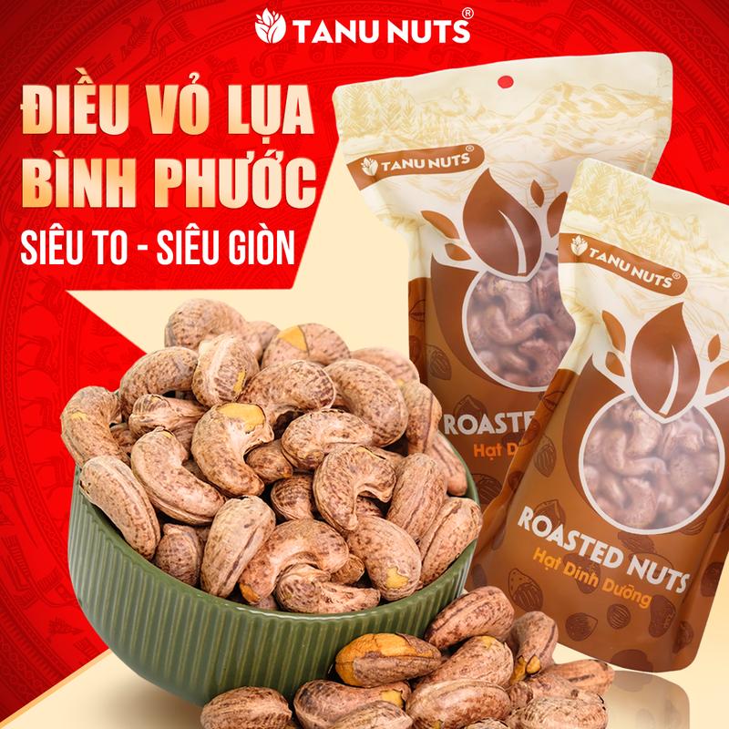  Hạt điều rang muối TANU NUTS hạt Điều vỏ lụa Bình Phước ngũ cốc dinh dưỡng tốt cho sức khỏe Ăn Vặt Food  Thức Ăn Snack hạt điều rang củi 