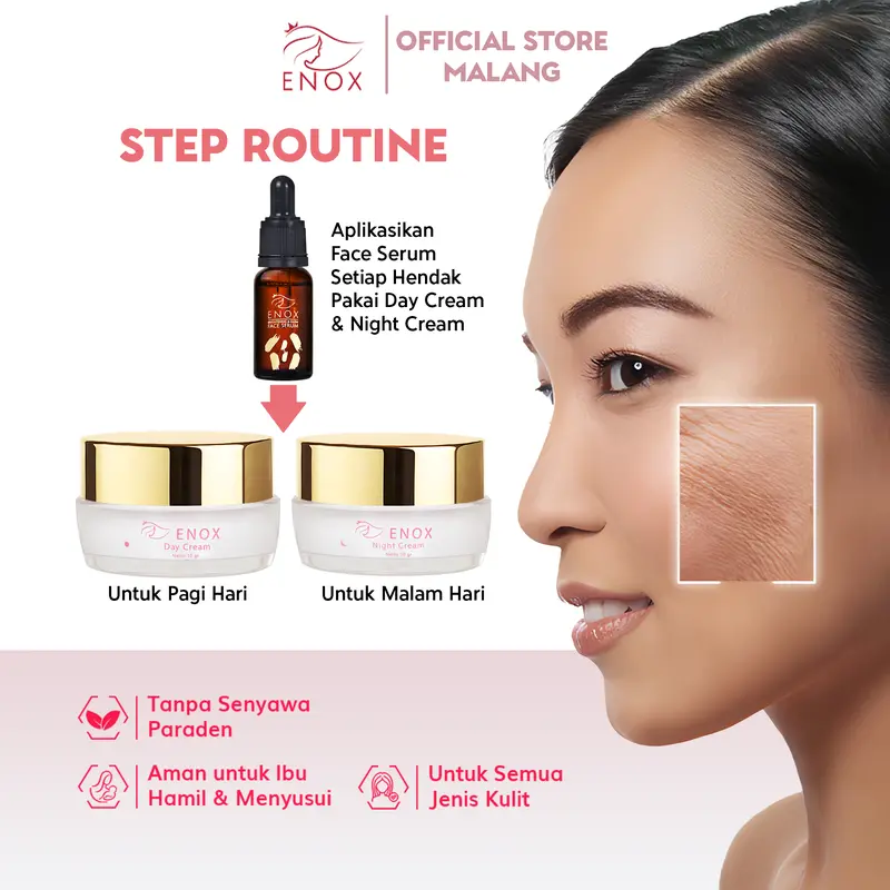 Enox Skincare - Brightening Glow Up Serum Anti Aging Mencerahkan Menyamarkan Kerutan dan Mengurangi Flek Hitam 5