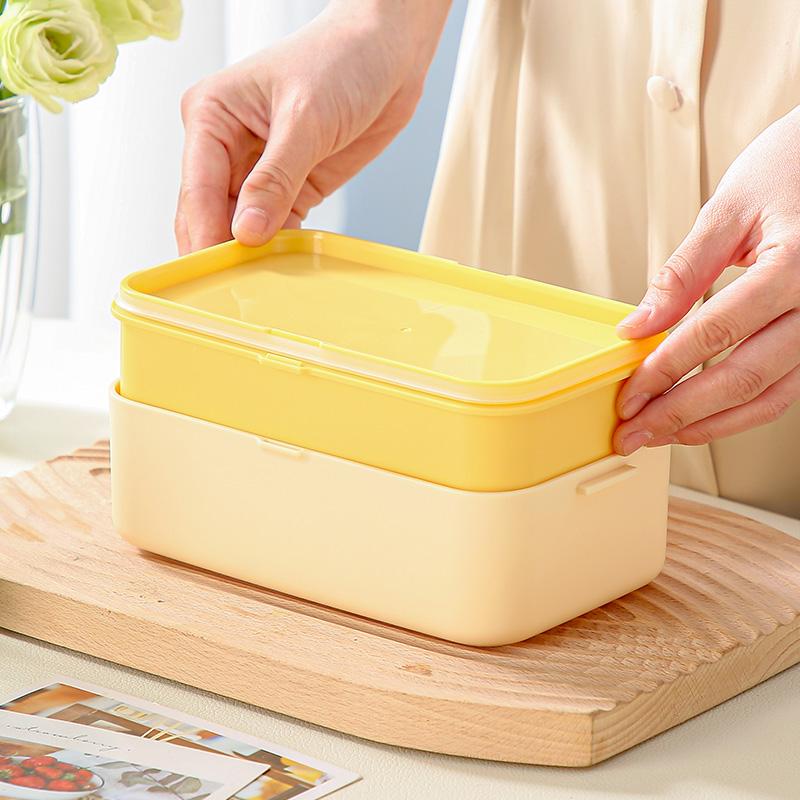 METKA Picnic Lunch Box Double Layer Food Storage Container Handle Camping Hiking Outdoor Portable Bento Box Travel Work School 7