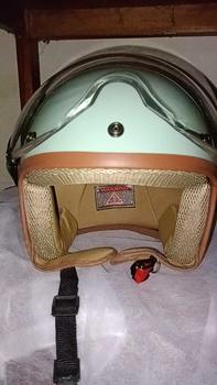 Product Review of HELM BOGO DEWASA KACA PILOT CLEAR MODEL HIJAB RETRO PRIA WANITA LIST BUSA COKLAT FULL LEHER SNI TERBARU MOTORCYCLE from R**k 0