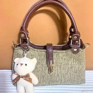 TAS ARUNI TAS SELEMPANG WANITA FREE GANTUNGAN BONEKA TAS KANVAS