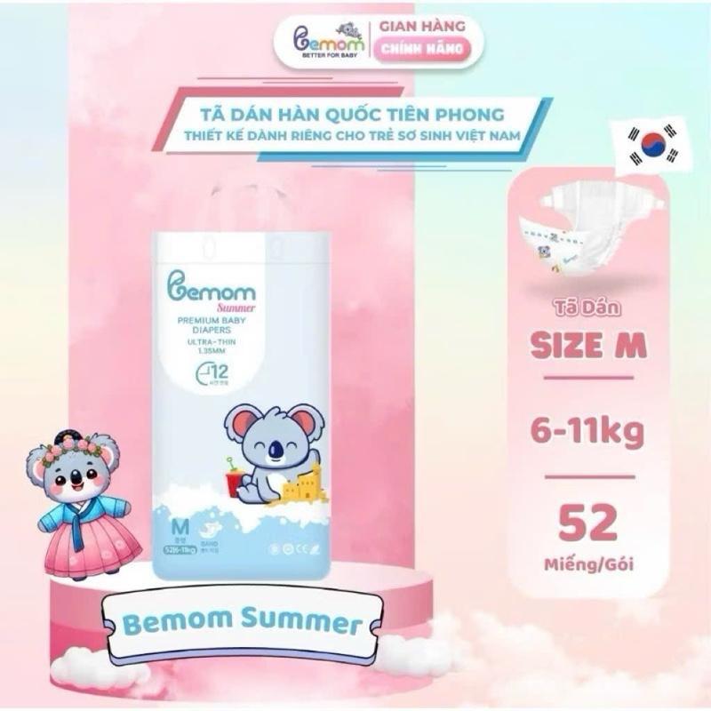 3 bich tặng 1 Tã Bỉm Hàn quốc Bemom siêu mỏng mềm thấm hút tốt đủ size NB S M L XL 2XL 3XL 4XL cho bé từ 3kg-30kg