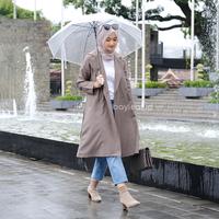 Gambar Bayleaf.id Violet Long Coat Material Finewoll / Long Outer Basic Wanita - COFFEE, XS dari bayleaf.id Kota Kediri 1 Tokopedia