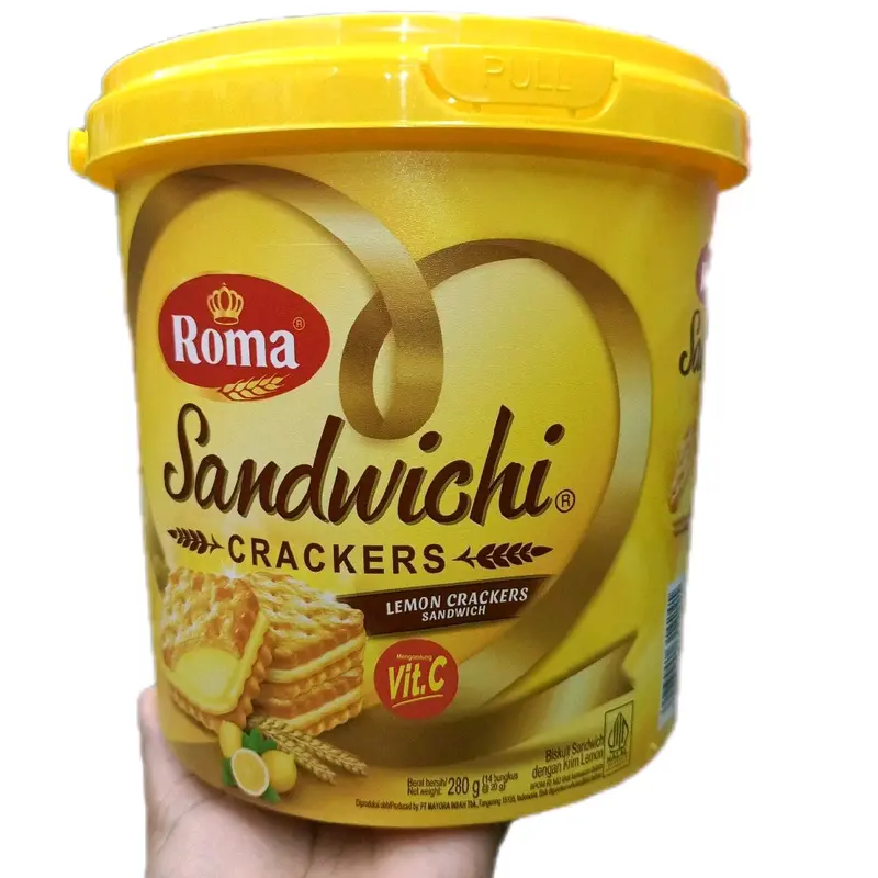 ROMA sandwich lemon timba.Roma Kelapa Kaleng Berhadiah - Kue Lebaran 345gr - Makanan, Bawang, Kering, Snack, Nastar, Pedas, Cemilan parcelle baranidul 1