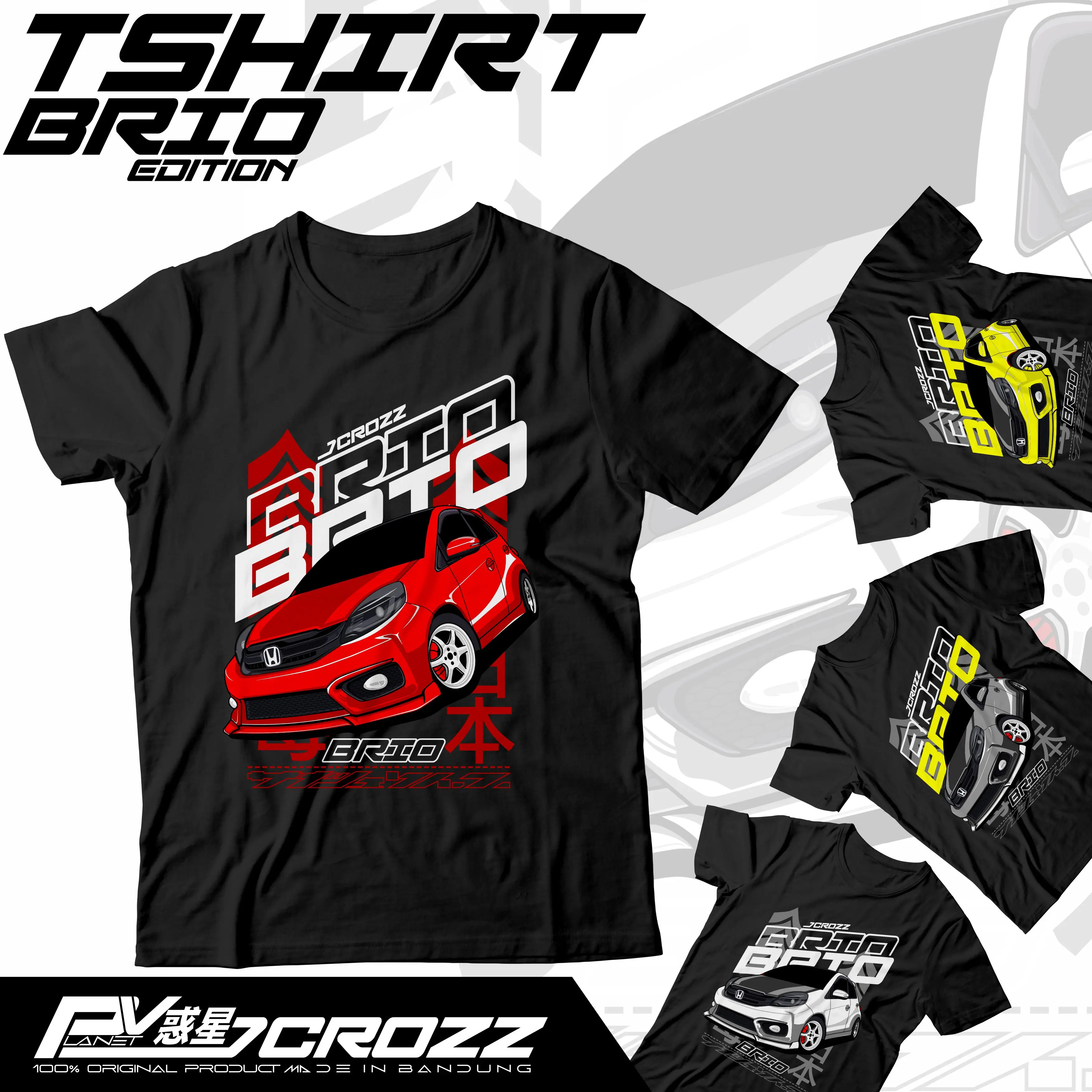 JCROZZ KAOS T-Shirt BRIO Kaos Mobil Combed 30s Distro  Keren Baju Pria