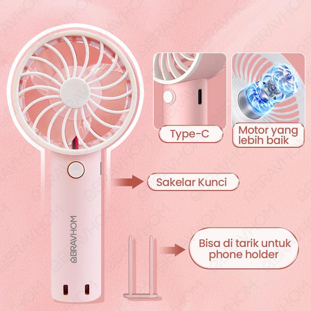 (COD)Bravhom 2lN1 Kipas Angin Mini PortableAromaterapi 3 Kecepatan Phone Holder (COD)Bravhom 2lN1 Kipas Angin Mini PortableAromaterapi 3 Kecepatan Phone Holder