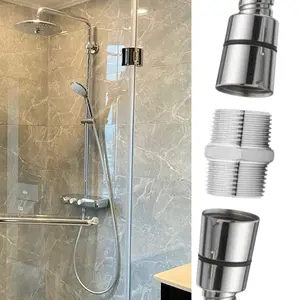 G1/2 Chrome Brass Length Extender Showers Connectors For Extra Long Hoses Shower Hoses Extend Bathroom Faucet Extender Accessory