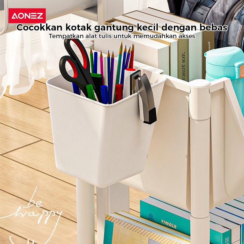 Product Introduction of 【COD 24h shipping】AONEZ Rak Buku Berkapasitas Besartempat Penyimpanan Alat Tulistempat Penyimpanan Mainantroli Beroda 5