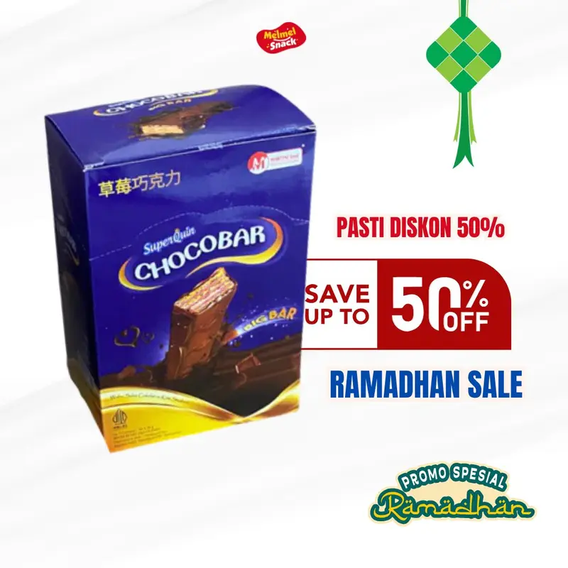 Wafer Coklat Chocobar 1 box isi 20 pcs Ramadhan Idul Fitri Halal 0