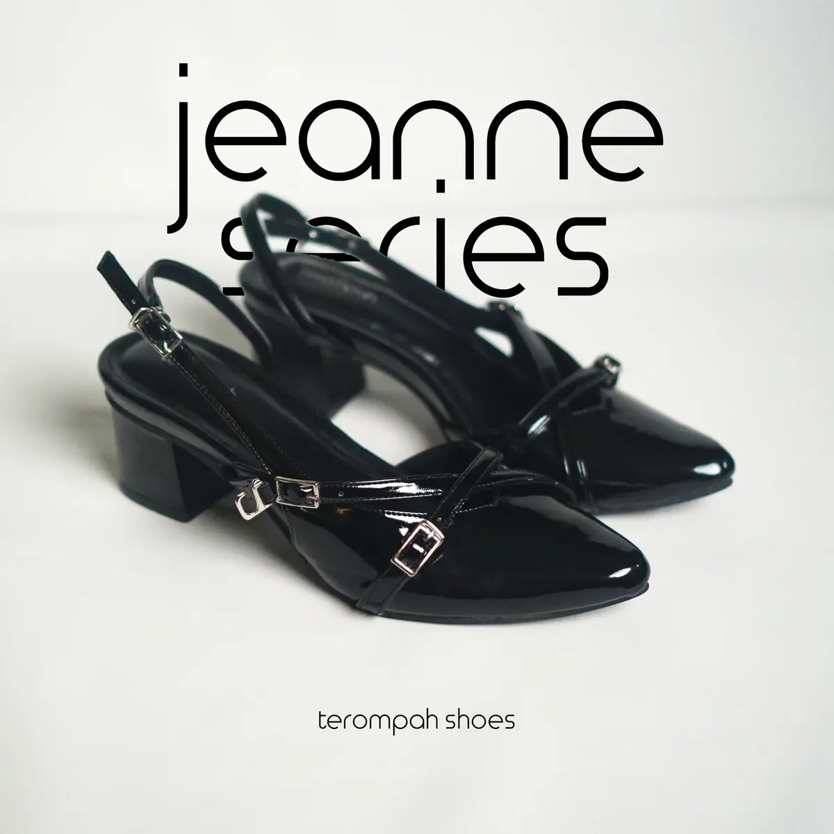 Tarompah Shoes Jeanne Black Mules Heels 5 cm