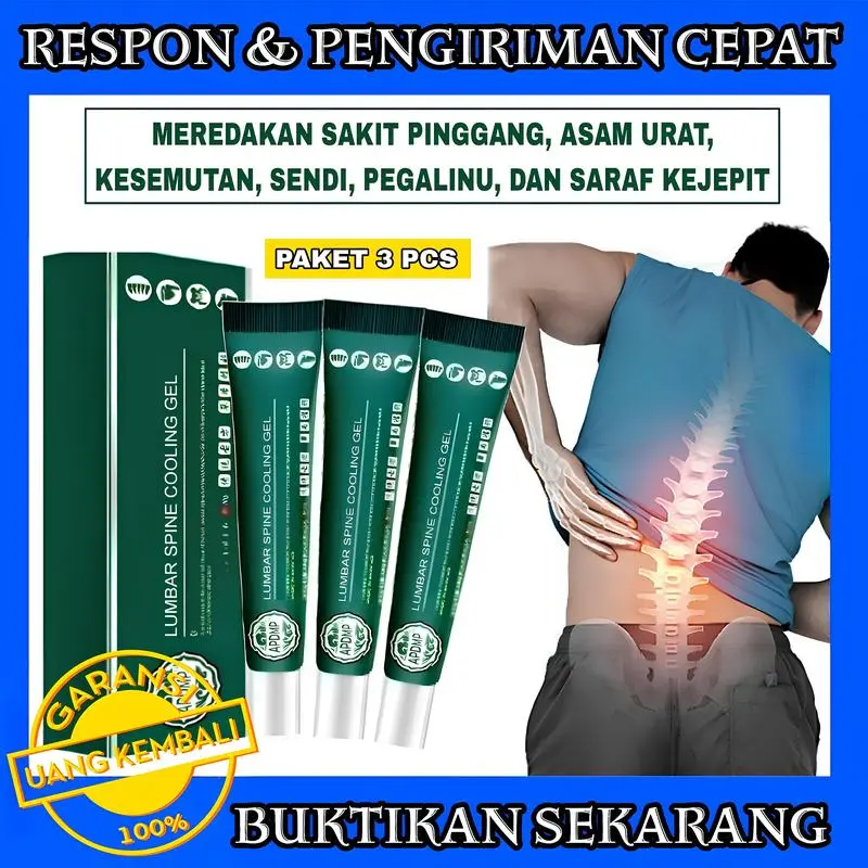 PAKET ISI 3 PCZ Lumbar Spine Cooling Gel Syaraf Kejepit