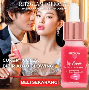 [HALAL & BPOM] RITZGLAM Lip Serum I Bibir Lembap,  Pink Natural, No Sulam with Vitamin E & Vitamin K! Membantu bibir gelap menjadi cerah & Menutrisi Bibir!