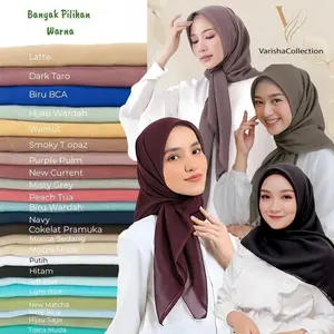 Hijab Paris Polos Jadul Varisha/ HIjab Segiempat Best Seller