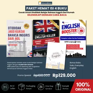 [BlanjaBuku] Paket Hemat Isi 4 Buku Bahasa Inggris Best Seller Otodidak Inggris English Killer English Booster Buku Saku Everyday English