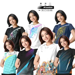 BLC-01 BAJU BADMINTON CEWE PREMIUM KAOS BULUTANGKIS WANITA JERSEY BADMINTON WOMEN PRINT Sport