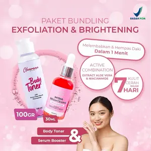 Bundling Clearean Beauty Toner dan Serum Booster (Exfoliation dan Brightening) - Body Toner and Serum Booster