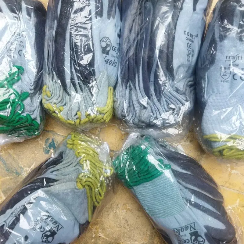 1 Lusin Sarung Tangan Kerja working Grey dan Hitam Sarung Tangan Serbaguna 24pcs kanan dan kiri 3