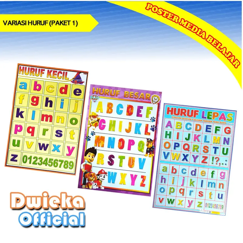 COD POSTER HURUF BERVARIASI Belajar Stationery 0